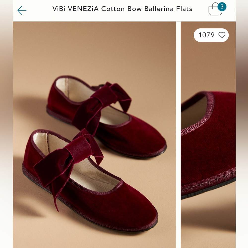 ViBi Venezia Cotton Bow Ballerina Flats from Anthropologie